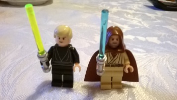 Both come with lightsabers
